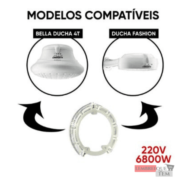 Resistência Bella/Fashion 6800W 220V com Suporte Pratimix  – CHUVEIRO