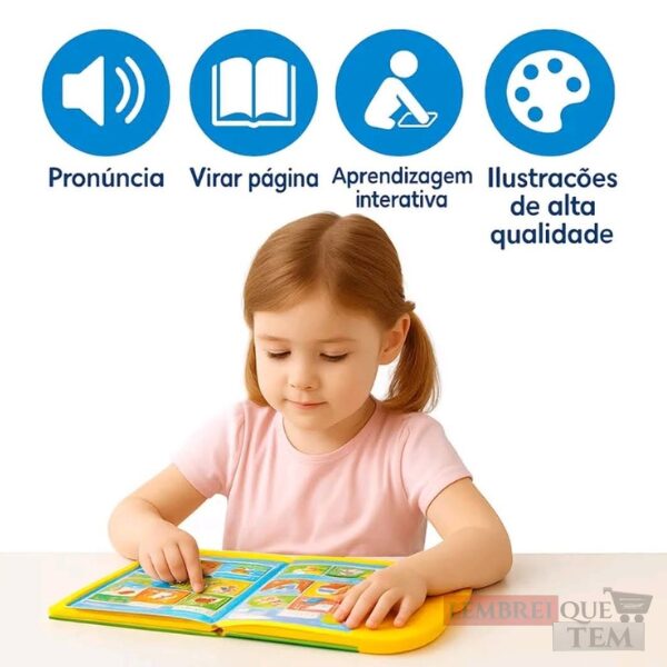Livro Interativo com Som – Aprendizagem Bilíngue Português + Inglês