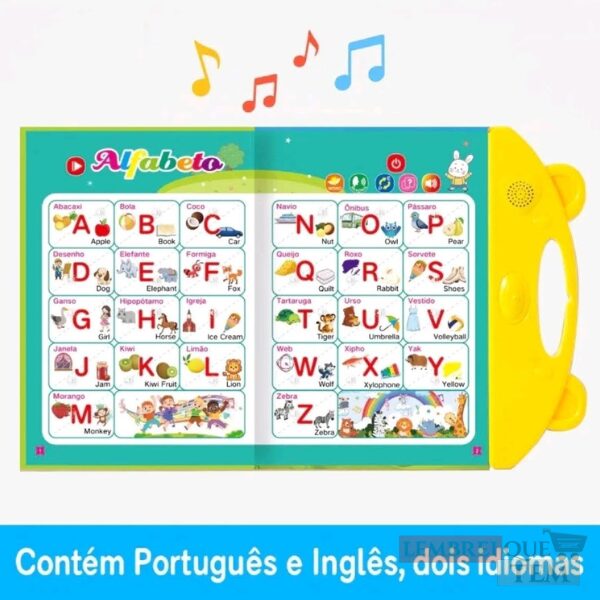 Livro Interativo com Som – Aprendizagem Bilíngue Português + Inglês