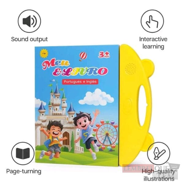 Livro Interativo com Som – Aprendizagem Bilíngue Português + Inglês