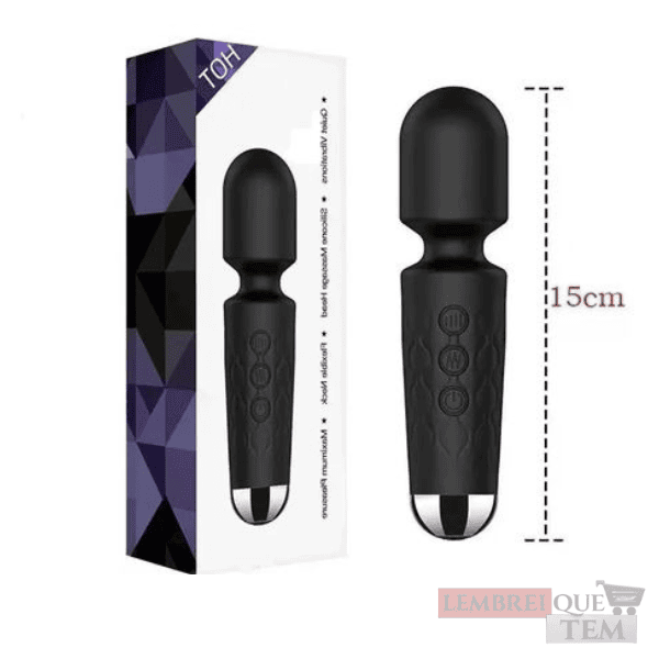 Mini Vibrador Massageador corporal Clitoriano Varinha Mágica Silicone – Recarregável 15CM Sex Shop
