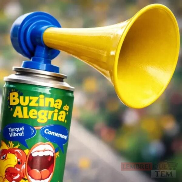 Buzina Da Alegria A Gás 250ml Corneta Carnaval Copa do Mundo Festa Eventos