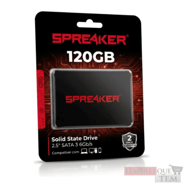 Hd Ssd Interno 120gb 2,5 Sata3 6gb/s Para Computador Pc Notebook Velocidade De Leitura/Gravação De 550mb/s – Preto – Spreaker Game
