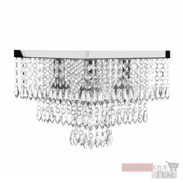 Lustre De Cristal Acrilico Sweetcrillic 30×30 – Lampada