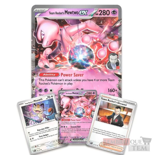 Box Pokémon Mewtwo ex da Equipe Rocket – Cartas pokemon