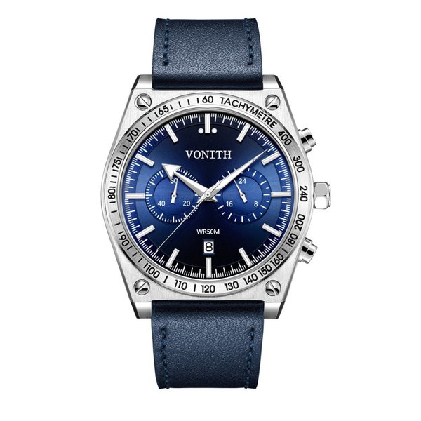 نموذج ساعة كرونوغراف أزرق اللون الأزرق