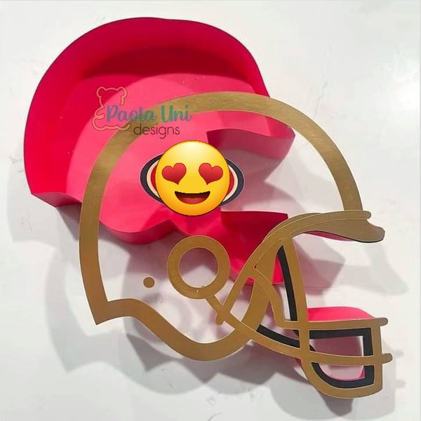 Digital Casco Futbol Americano - Incluye logo Chiefs KC, SF y Dallas, puede personalizar, el precio es en dolares Americanos