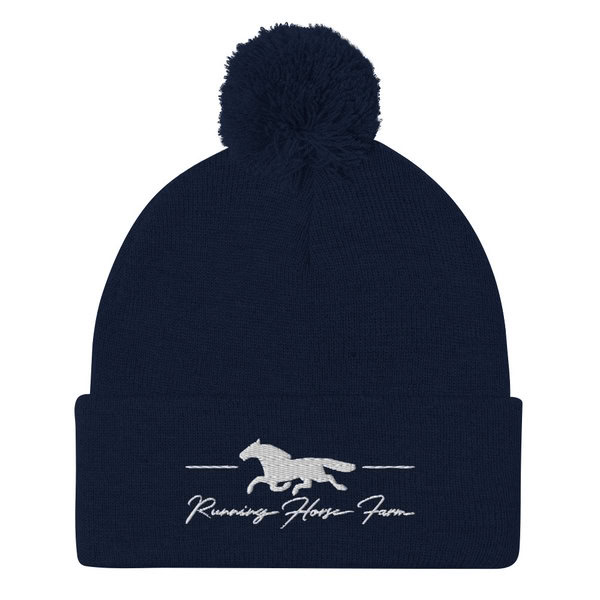 Running Horse Farm Pom-Pom Beanie - Image 2