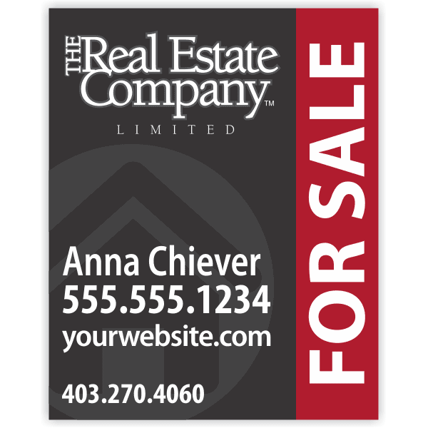 The Real Estate Company  For Sale Sign 24"w x 30"h