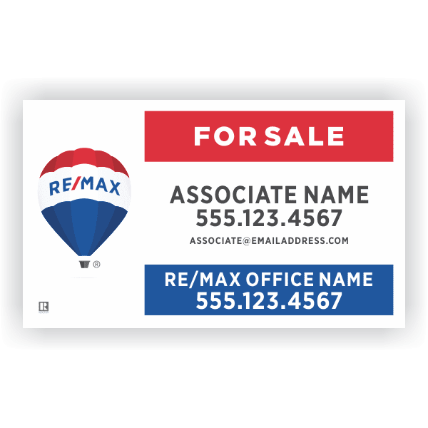 RE/MAX For Sale Sign - without Photo (30"x18")