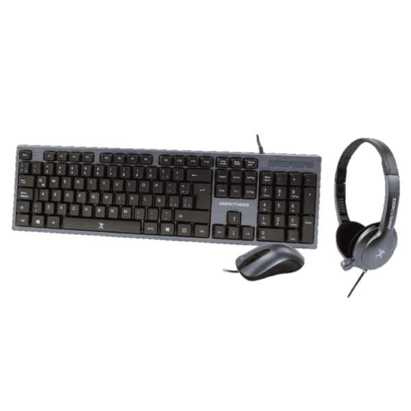 Kit Teclado+Mouse+Diadema PERFECT CHOICE PC-201700