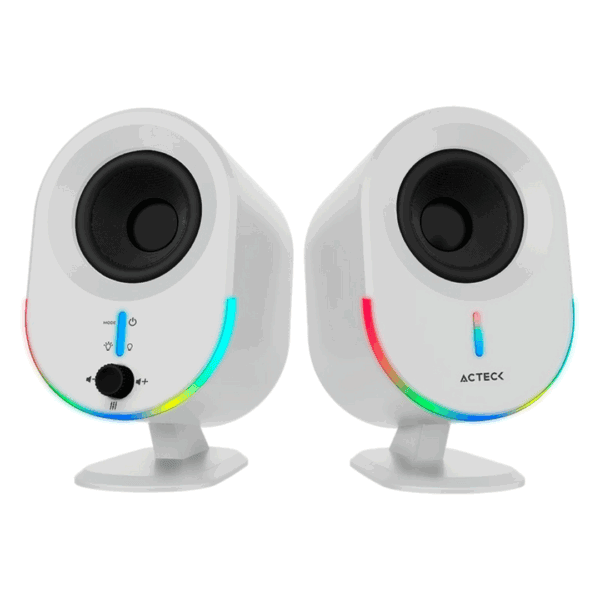Bocinas Bluetooth Dynamic Exact BS630 Elite Series, 20W RMS, LED, Control Remoto, Blanco