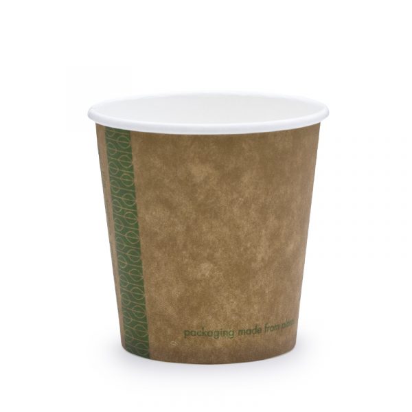 4oz Single Wall Brown Compostable Hot Cup (x1000)