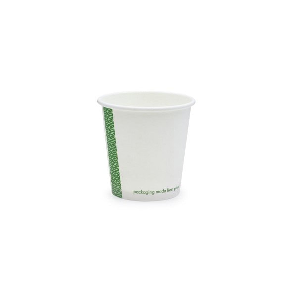 4oz Single Wal White Compostable Hot Cup (x1000)