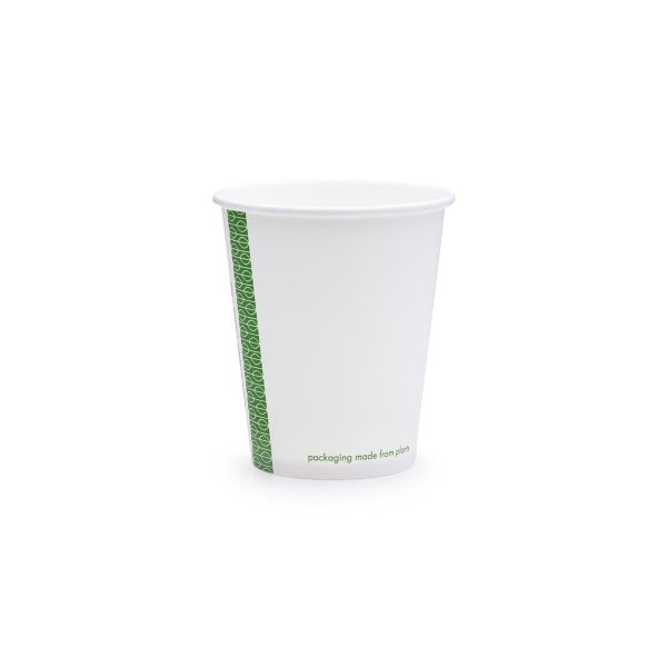 6oz Vegware (Slim) Single Wall White Compostable Cup (x1000)