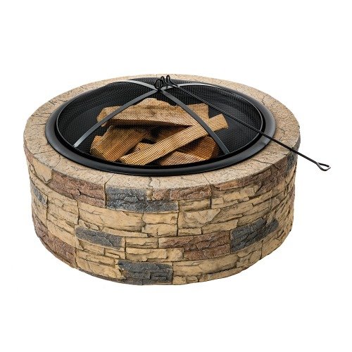 Sun Joe SJFP35-STN Cast Stone Fire Pit Review