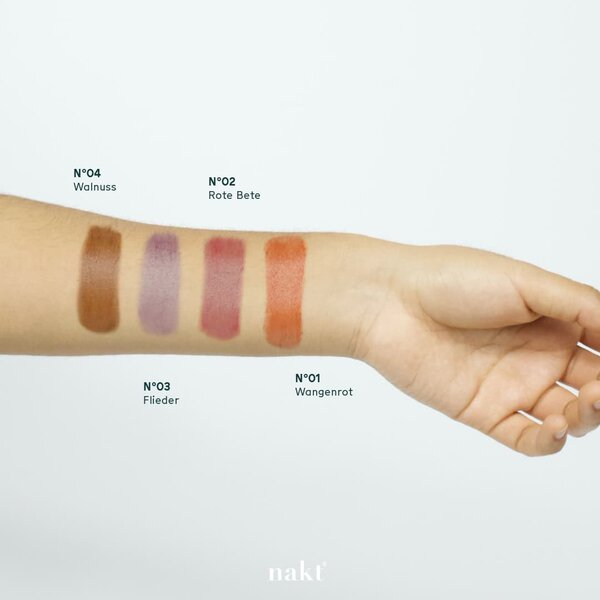 multi Stick Swatch Farbe pflanzliche Pigmente creme rouge blush lidschatten Swatch