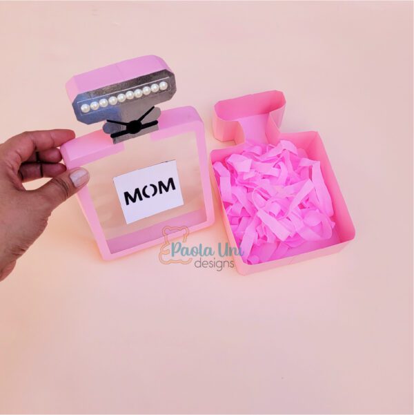 Caja en forma de perfume