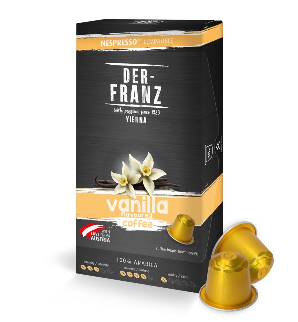 Nespresso kompatible Kaffee Kapseln, 1 x 10 Kapseln, Vanille