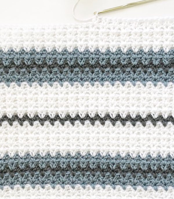 Modern Double Crochet V Stitch Blanket Daisy Farm Crafts