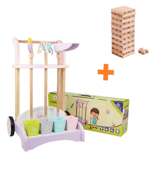 Carro de Limpieza + Yenga Números de Regalo