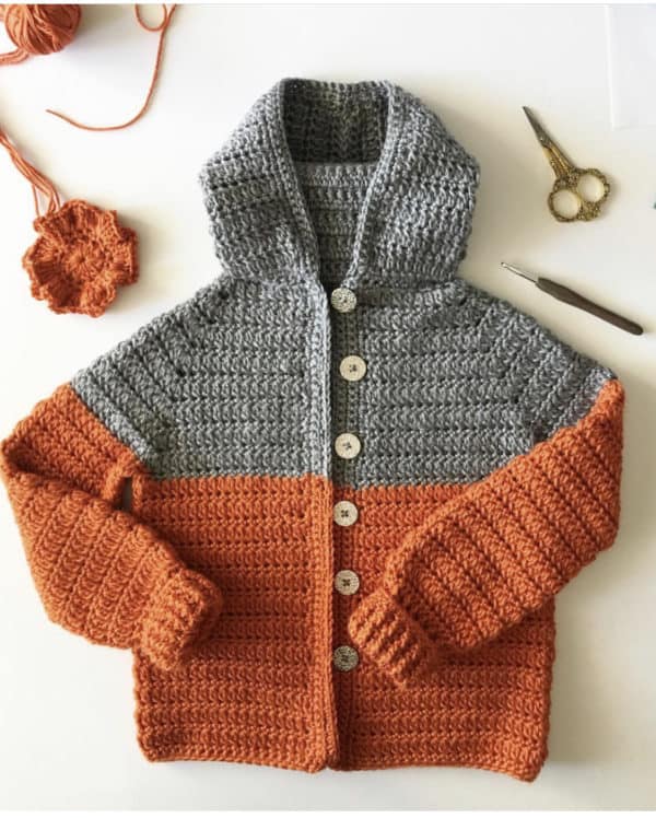crochet color block sweater pattern