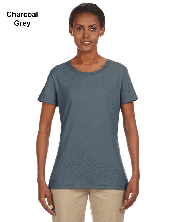 Jerzees Ladies 5.6 oz. DRI-POWER ACTIVE T-Shirt Charcoal Grey
