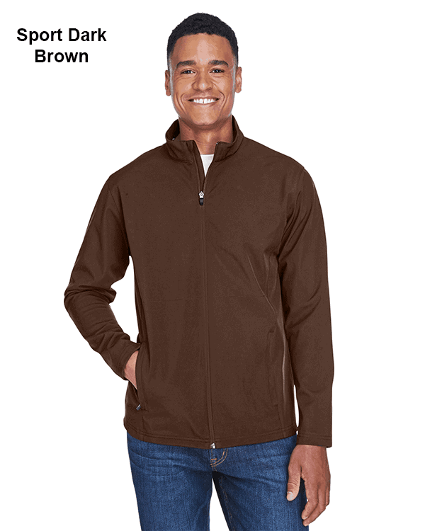 Team 365 Mens Leader Soft Shell Jacket Sport Dark Brown