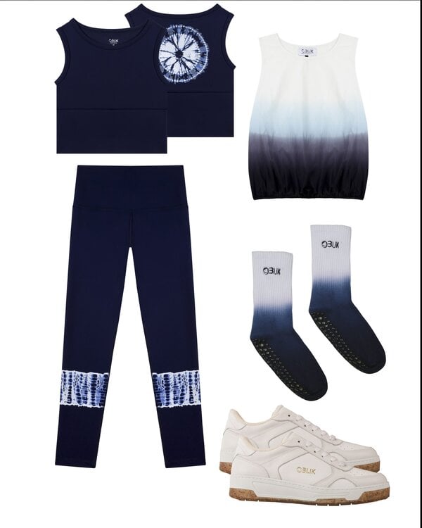 Legging Pilates -Bleu - Oblik Paris