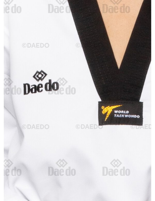 Dobok Acanalado Cuello Negro WT - Imagen 4