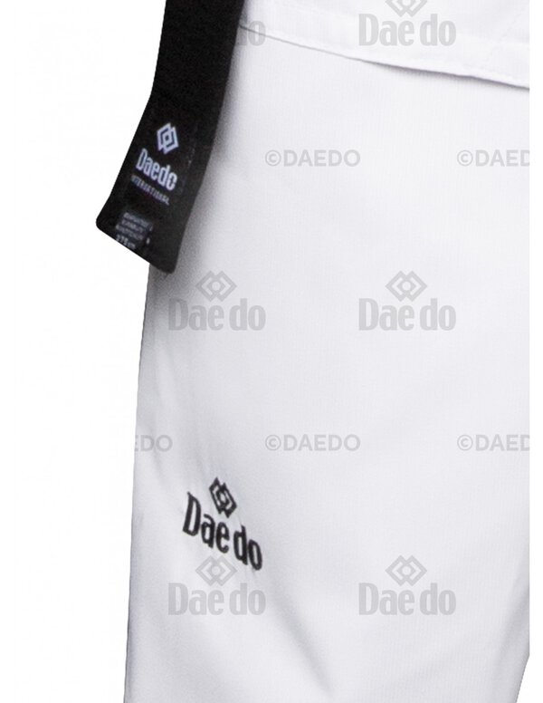 Dobok Acanalado Cuello Negro WT - Imagen 2