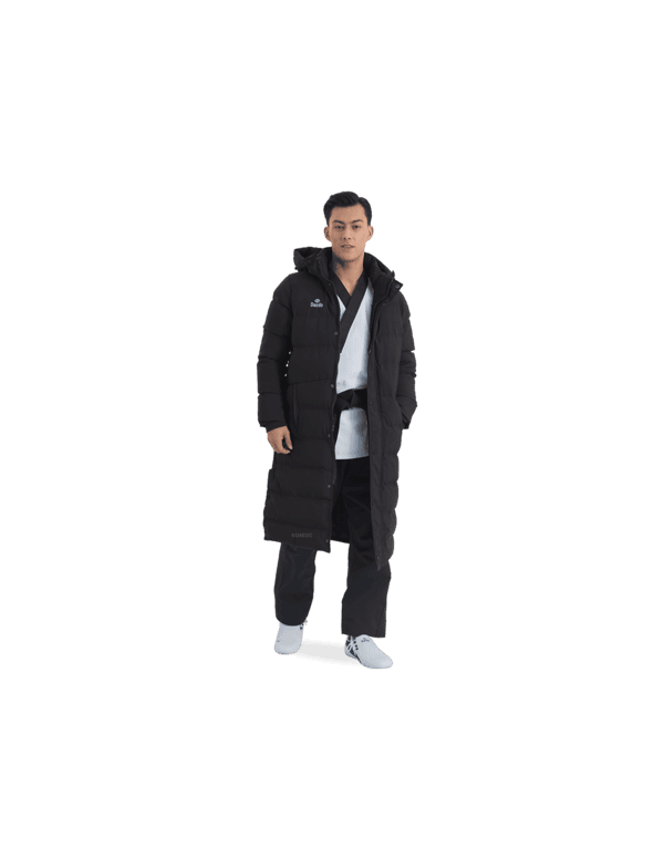 CHAQUETA LARGA ACOLCHADA NEGRA