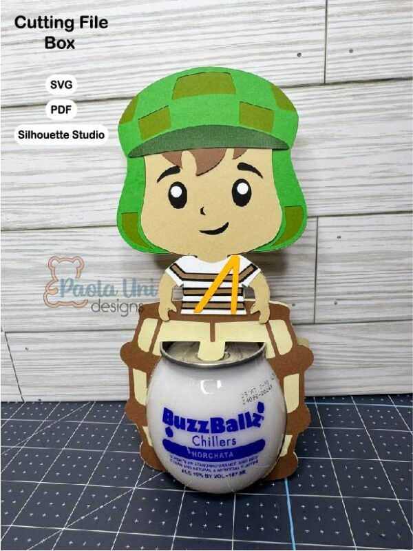 2 archivos digitales para recortar y armar porta lata de 330 ml y porta bebida