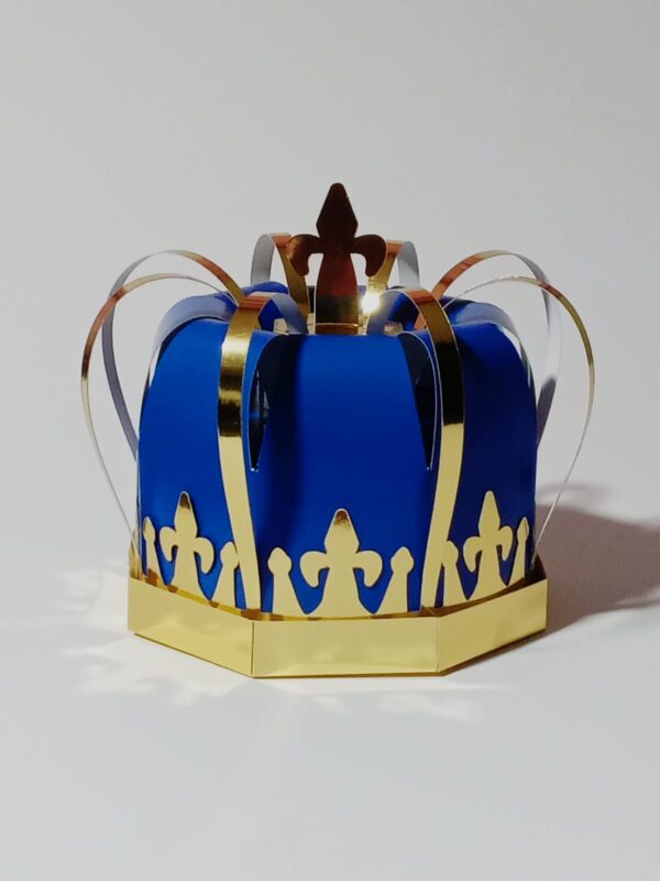 Archivo para cortar y armar caja en forma de corona para día de reyes