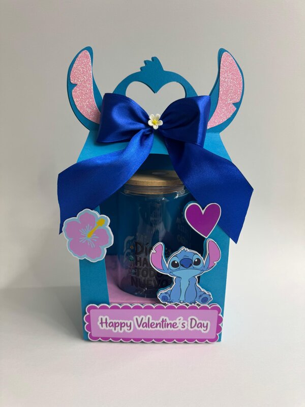 Archivo para recortar y armar caja porta domo STITCH