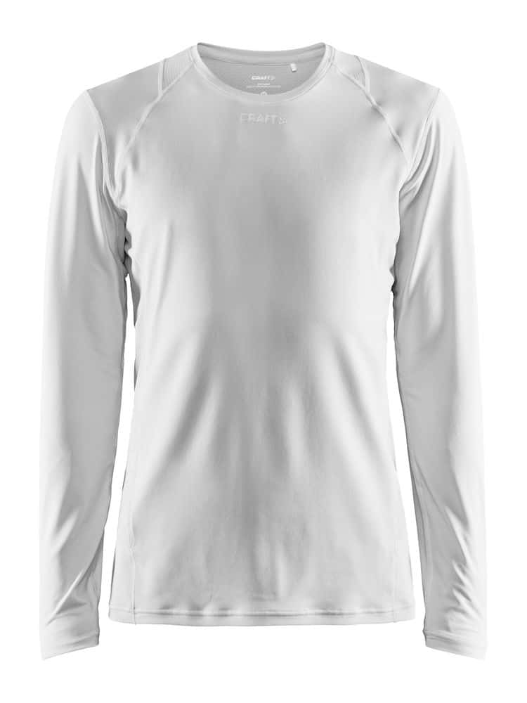 Geavanceerd traingsshirt met lange mouwen van zacht gerecycled polyester met efficint vochttransport voor intensieve dagelijkse training. Ergonomisch ontwerp voor optimale pasvorm met mesh details voor verbeterde ventilatie. Het shirt heeft een verborgen ritszakje aan de rechter zijde en is voorzien van het Craft logo aan de voorkant en het logo met zes stippen aan de achterkant.