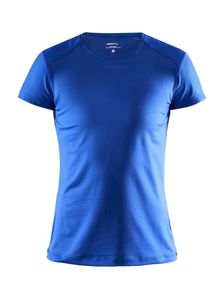 Geavanceerd nauwsluitend trainingsshirt voor dames van zacht gerecycled polyester met efficint vochttransport voor intensieve dagelijkse training. Dit shirt met een strakke pasvorm is voorzien van mesh details voor extra ventilatie en heeft het een Craft logo aan de voorkant en het logo met zes stippen aan de achterkant.