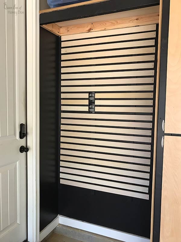 DIY slatwall storage