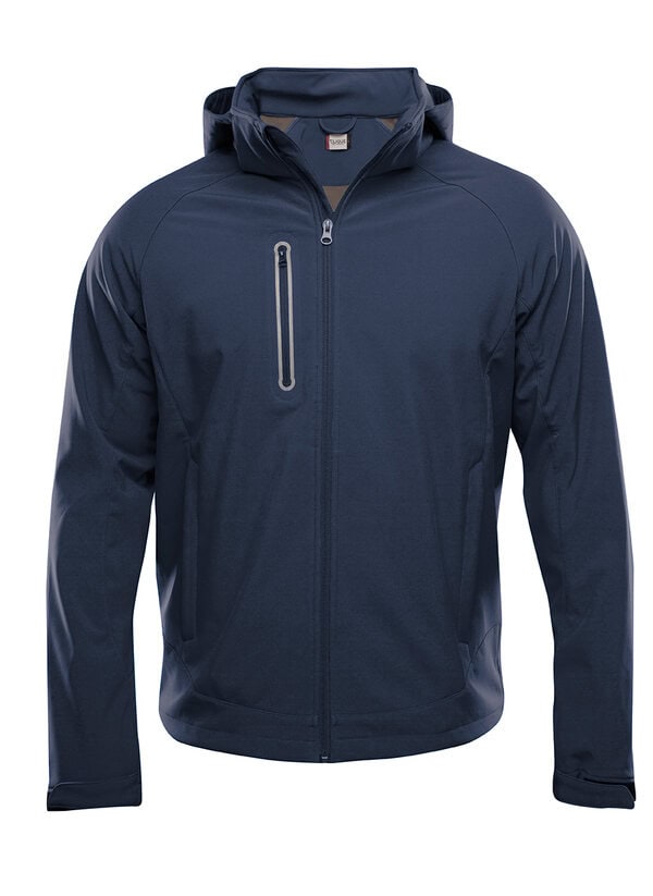 Hoge kwaliteit 3-laags softshell voor degene die op zoek is naar nét dat beetje extra. Deze hoogwaardige softshell met afneembare capuchon en reflecterende details biedt bescherming tegen regen en blijft ademend . De jas is professioneel afgewerkt met klittenband bij de mouwen