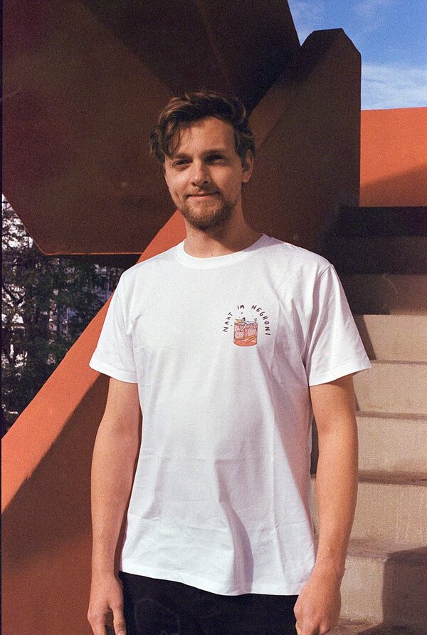 Nakt im Negroni Print T-Shirt Loose Fit Streetstyle