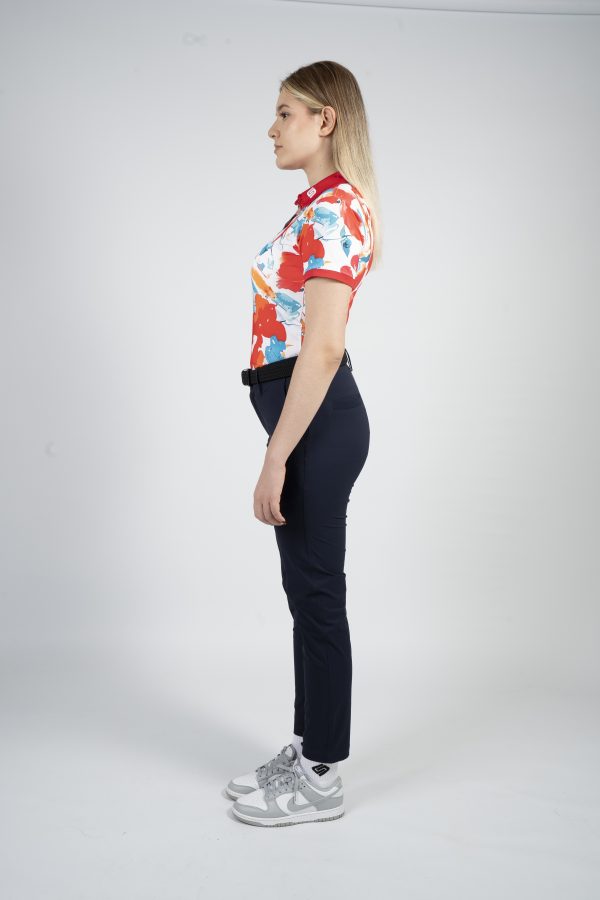 CEND Golf Women T-Shirt (Red Floral) CGW-20