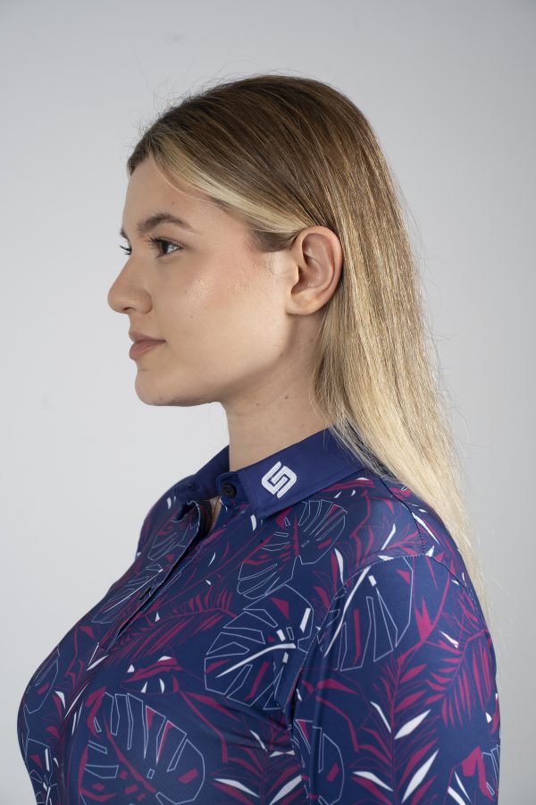 CEND Golf Women T-Shirt (Purple Floral) CGW-21