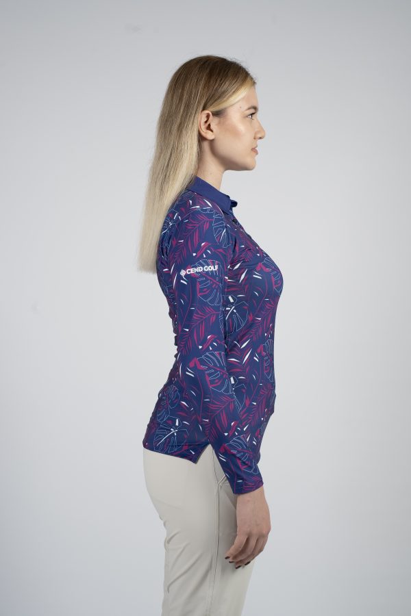 CEND Golf Women T-Shirt (Purple Floral) CGW-21