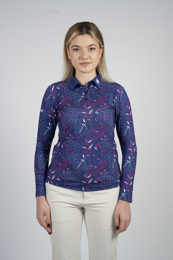 CEND Golf Women T-Shirt (Purple Floral) CGW-21