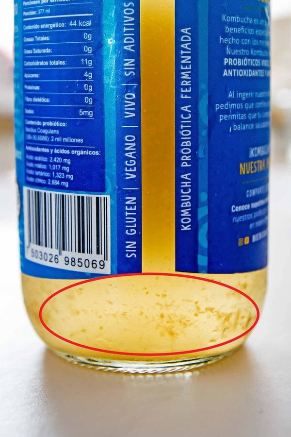 Live kombucha with yeast cultures