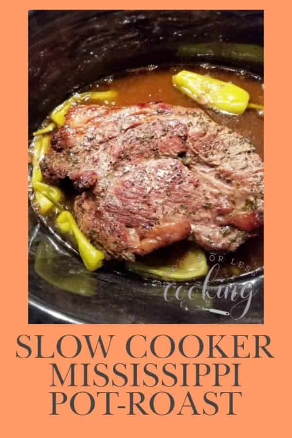 roast in crock pot Slow Cooker Mississippi Pot Roast