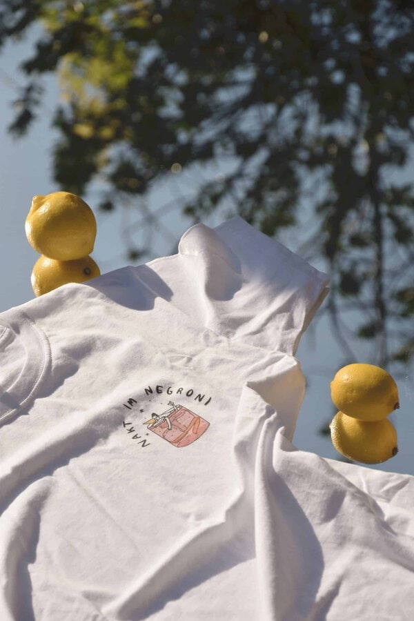 Nakt im Negroni Print T-Shirt Loose Fit Streetstyle