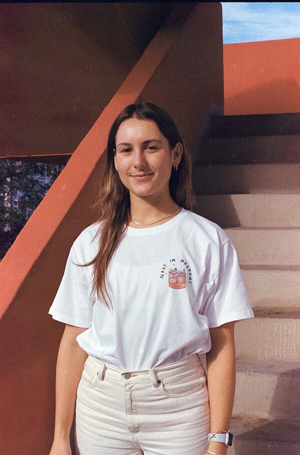 Nakt im Negroni Print T-Shirt Loose Fit Streetstyle