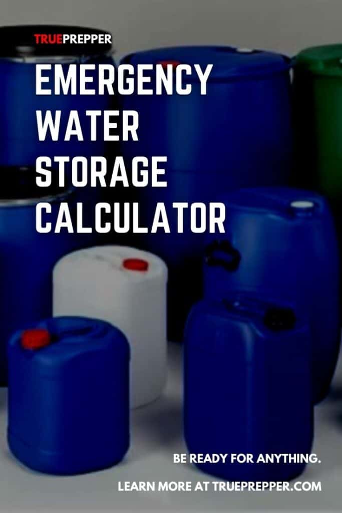 Emergency Water Storage Calculator
