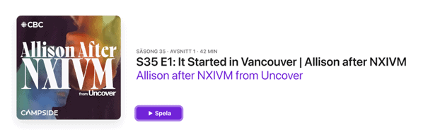 Podden Allison after NXVIM